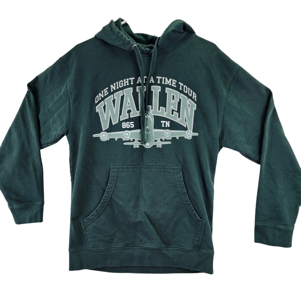 Morgan Wallen One Night At A Time World Tour Hoodie Green Mens Size Medium‎